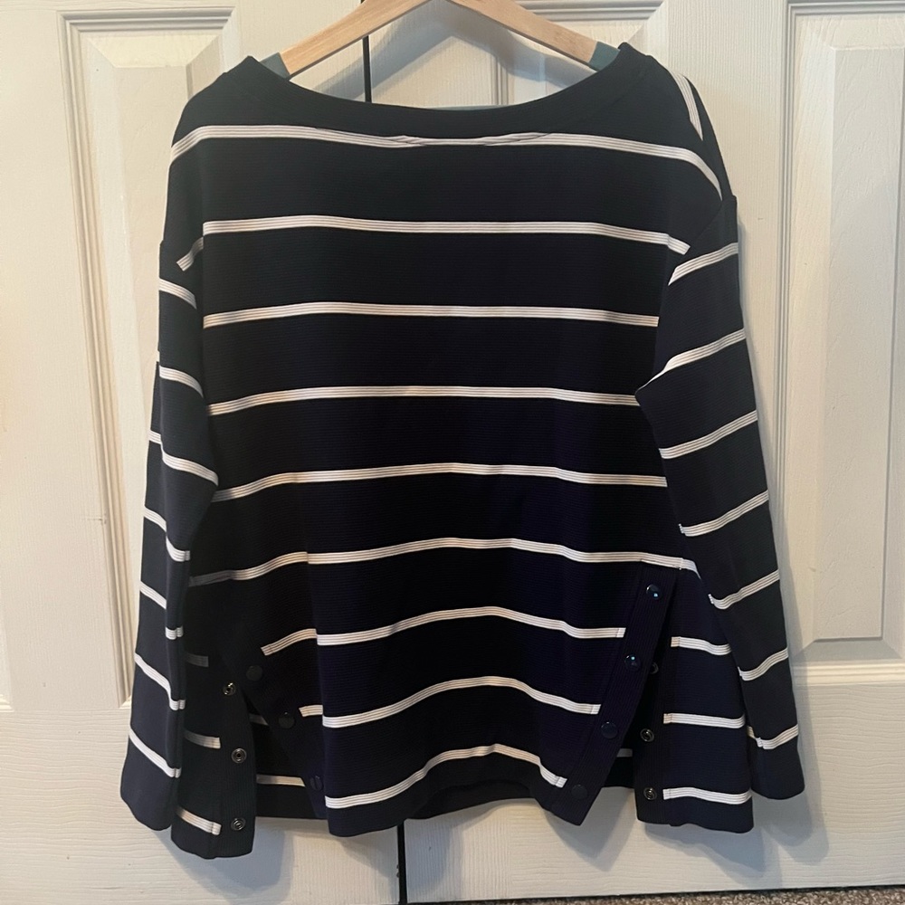 Striped long sleeve top
